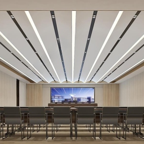 现代会议室3D模型下载